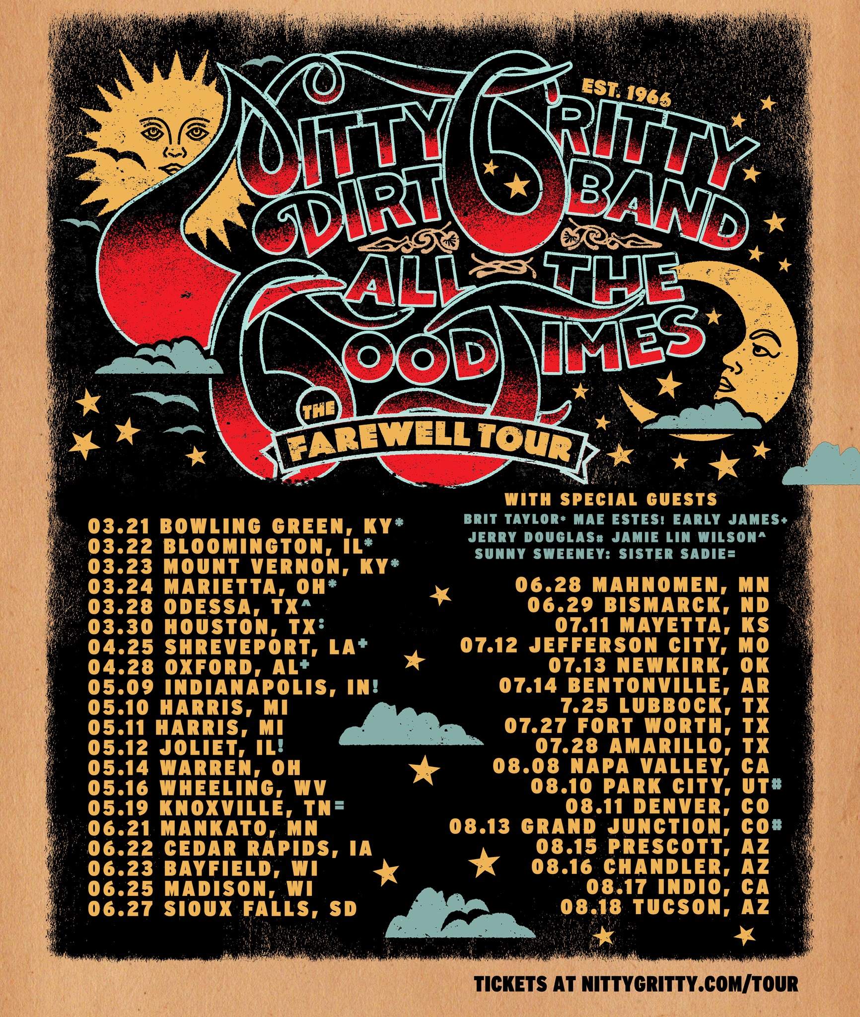 Nitty Gritty Dirt Band All the Good Times: The Farewell Tour Poster 2026